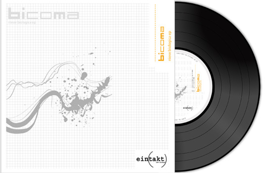 Futuristic electronic music vinyl cover design