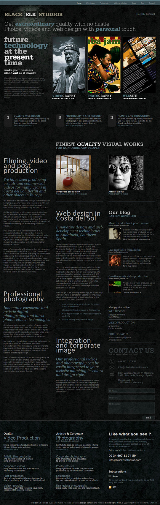 Estudio especializado en el diseño y desarrollo de webs, vídeo y fotografía en Madird, Marbella y Berlín