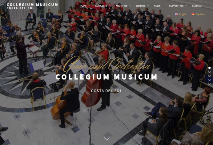 Website design for Colegium Musicum orchestra in Costa del Sol