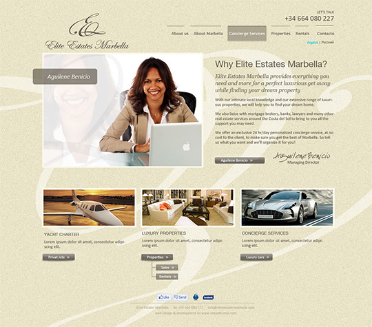 Rediseño de página web para Elite Estates Marbella