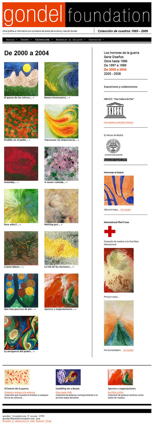 Modern artistic website design