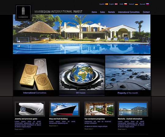 Marbedom website design