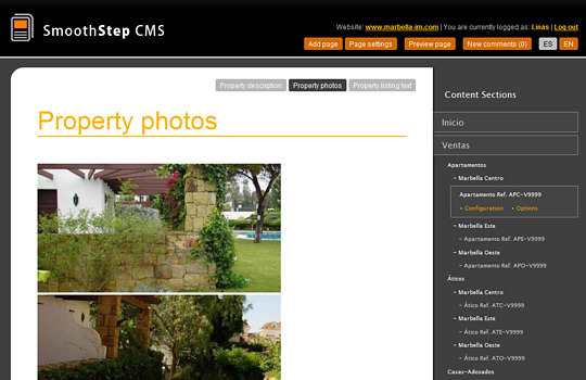 Real estate software based on Smooth Step CMS