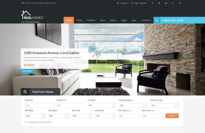 Realhomes Real Estate website theme