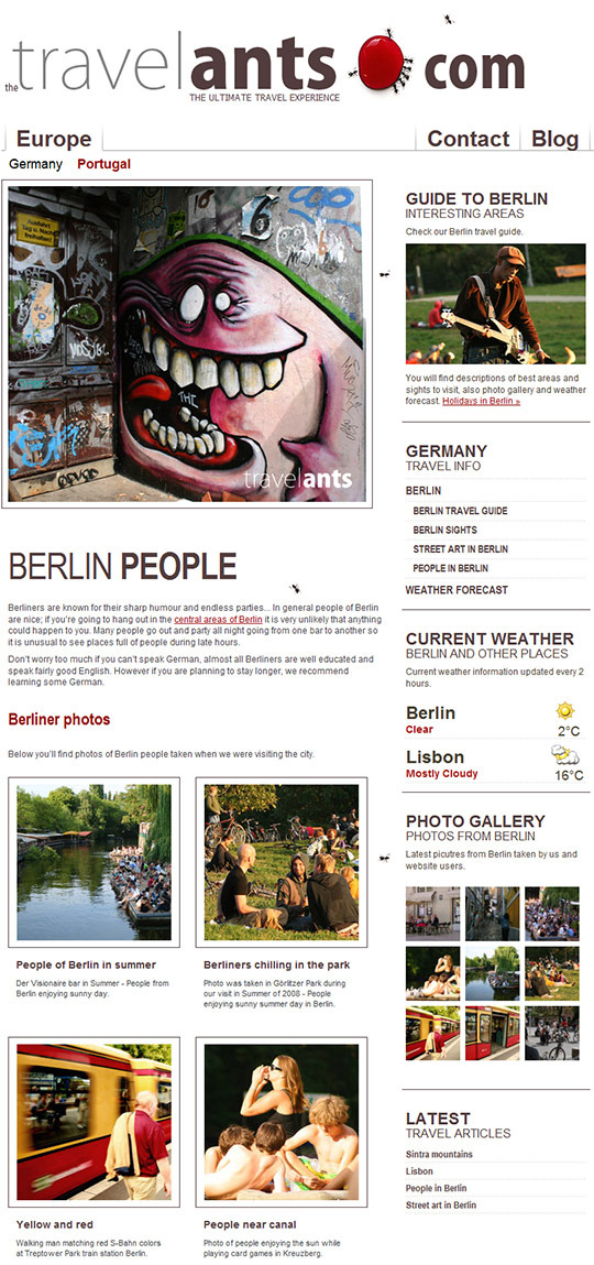 TheTravelAnts website
