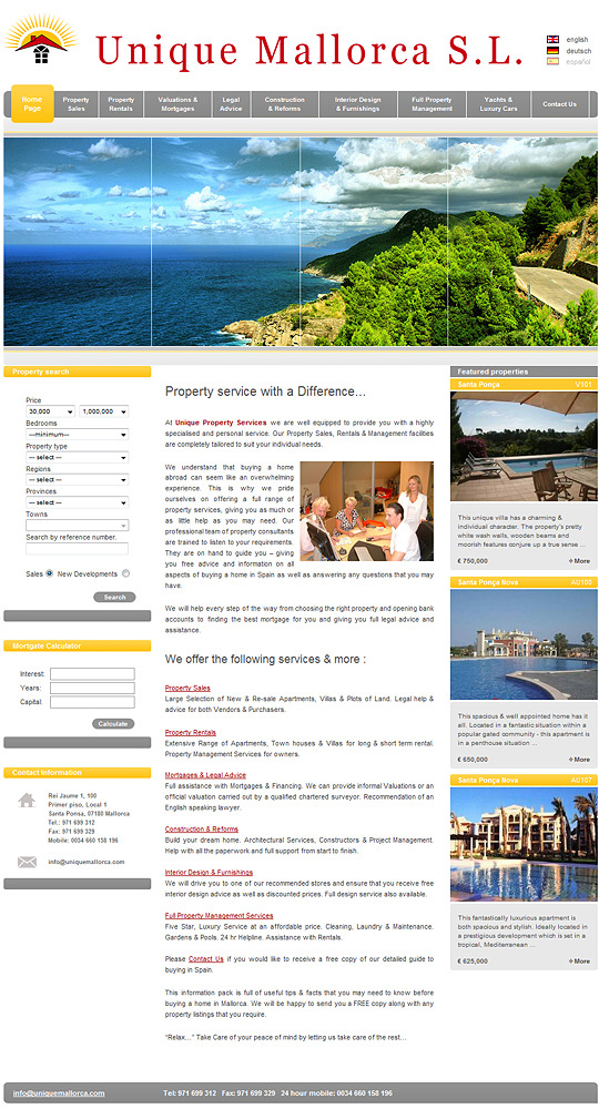 Dise&ntilde;o corporativo para agencia inmobiliaria en Mallorca