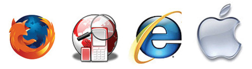 Major web browser logos