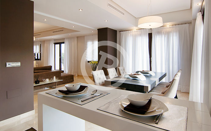 Photography of dinning room decorated by El Corte Inglés in Marbella, Málaga