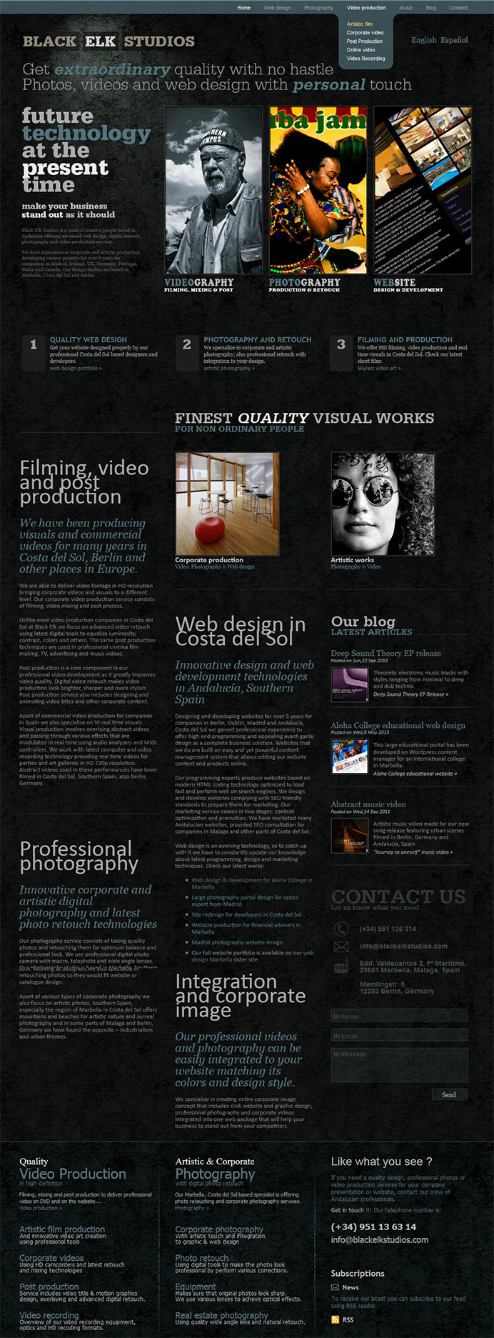 Estudio especializado en el diseño y desarrollo de webs, vídeo y fotografía en Madird, Marbella y Berlín