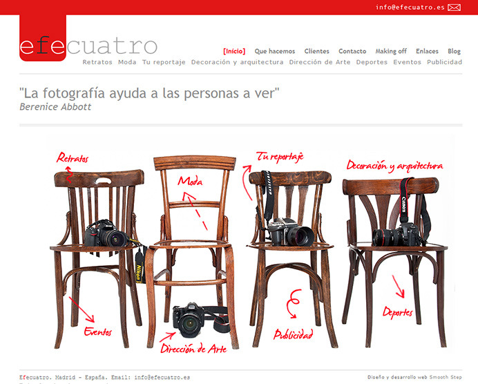 Efecuatro website design