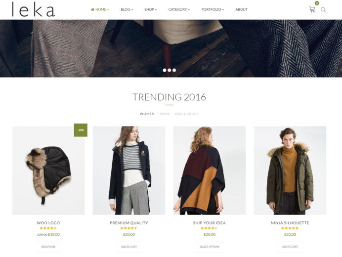 Leka prestashop template for a ecommerce website