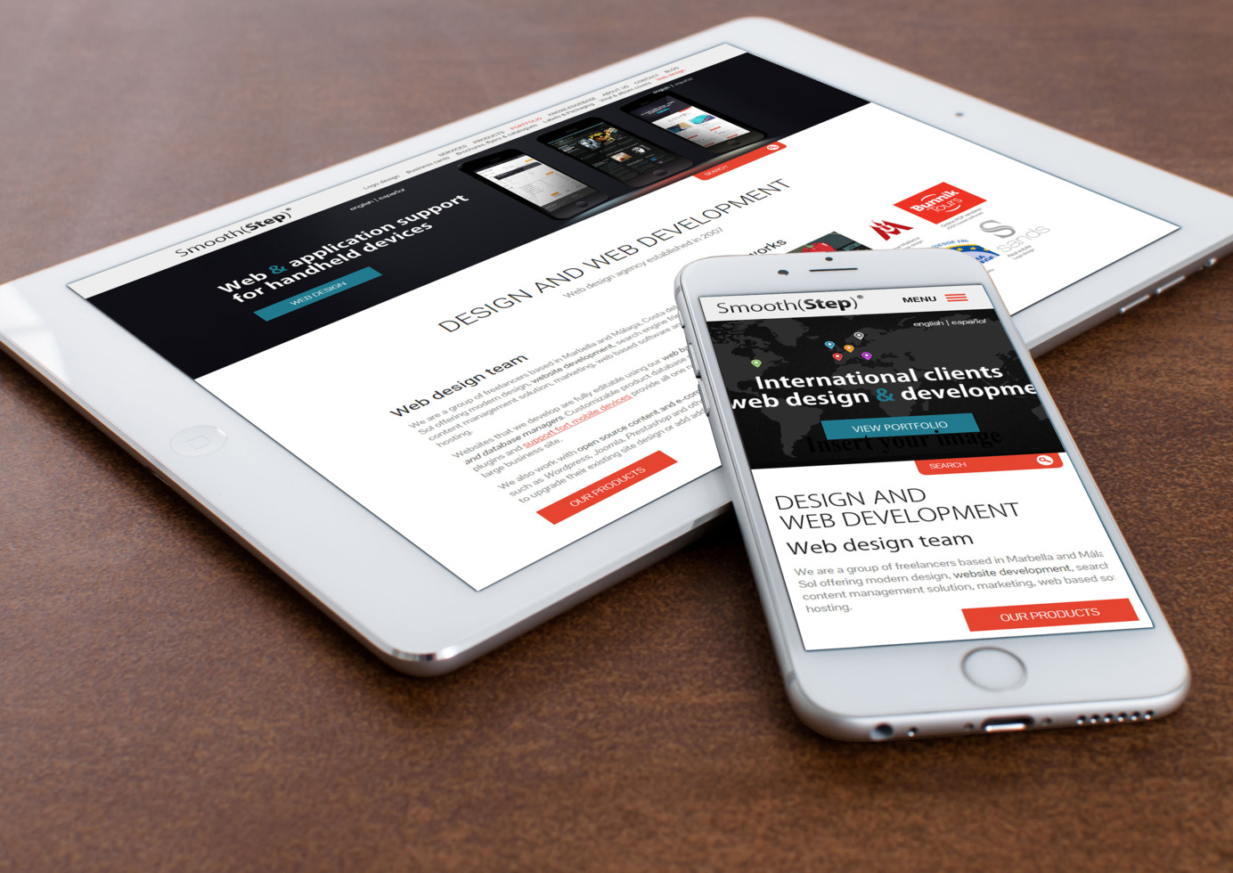 Responsive mobile design for our web development site