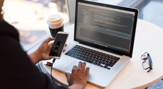 Our web developers desk