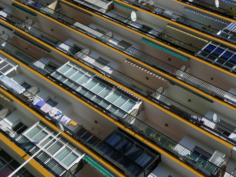 House block pattern perspective